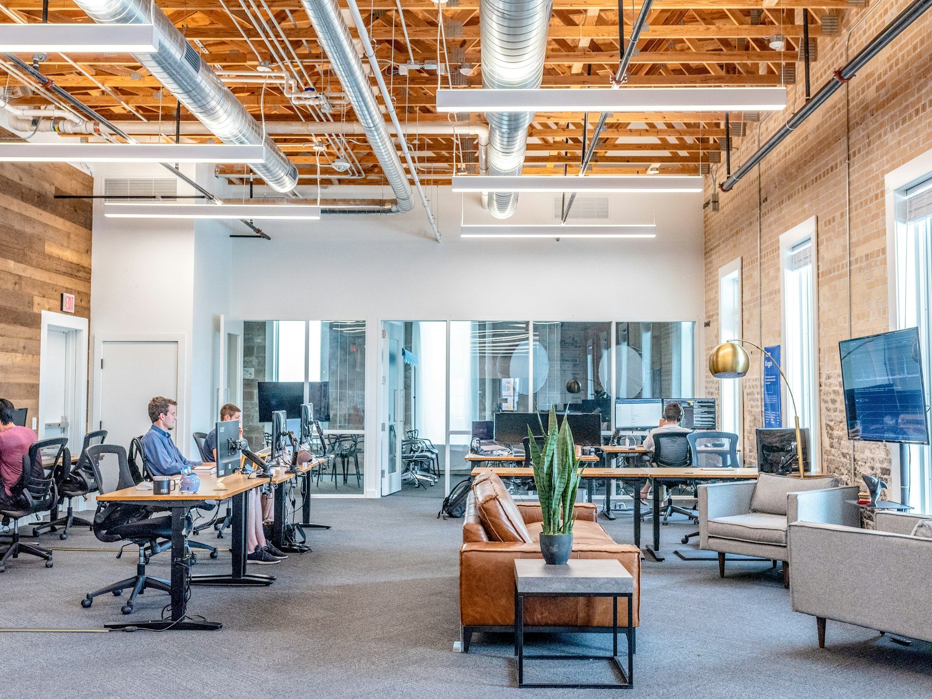 DobDive team collaborating in a modern office